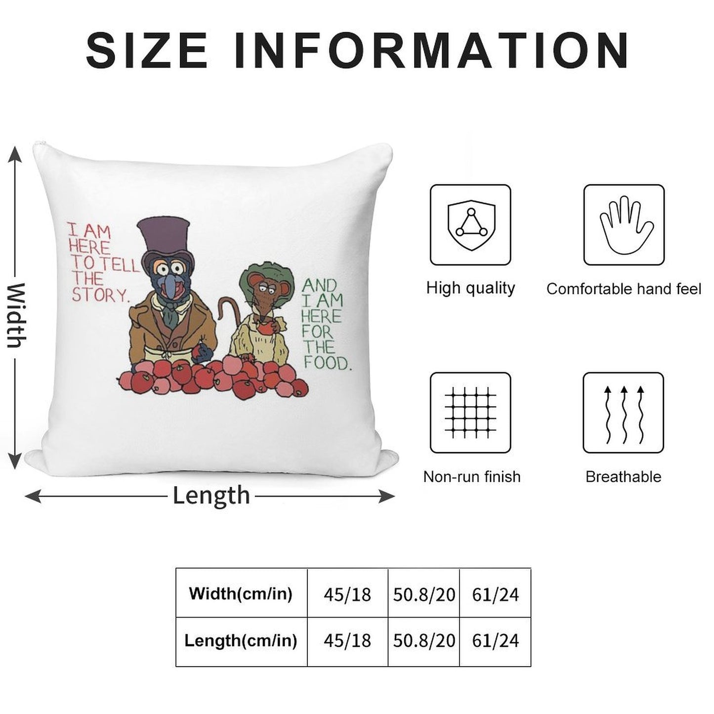 Muppet Christmas Carol - Gonzo And Rizzo Soft Easy Maintenance Throw Pillow