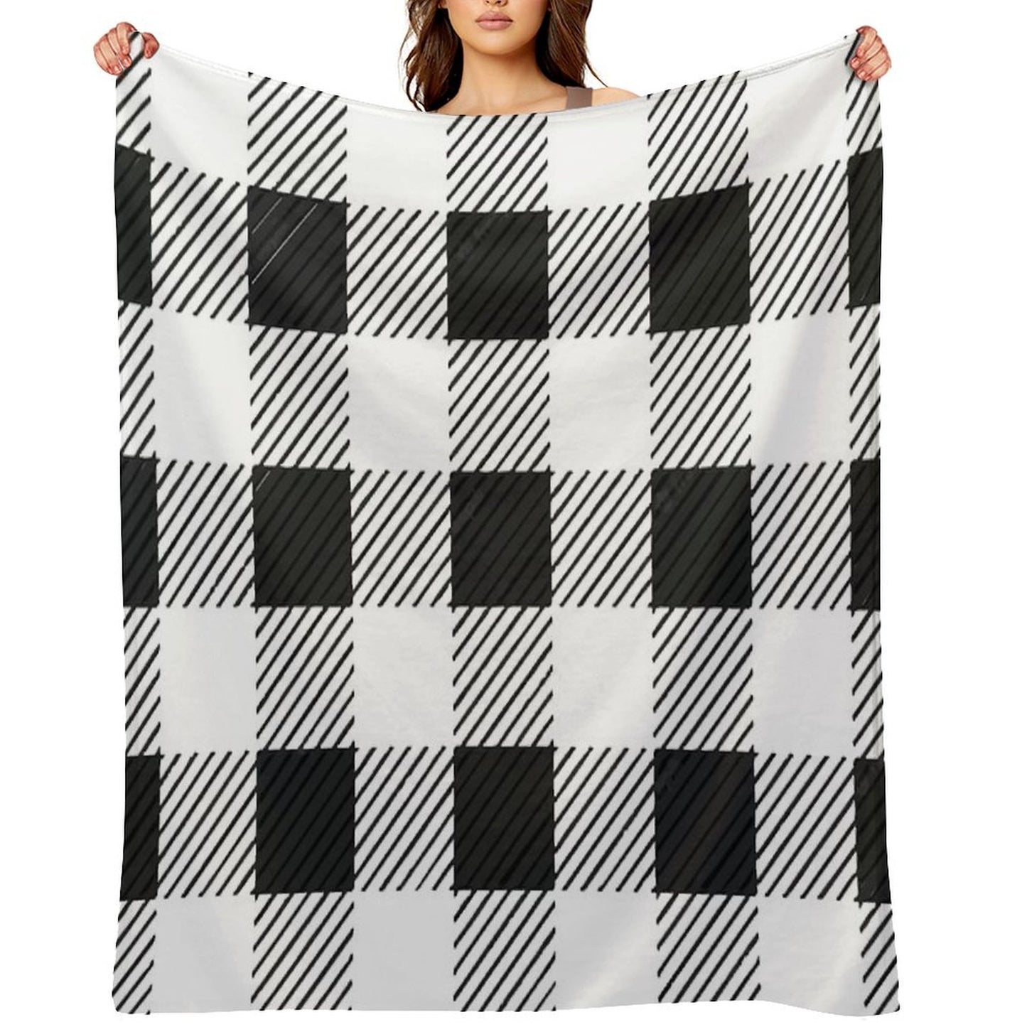 Checkerboard Fashion 2022 France Checkerboard Throw Blanket