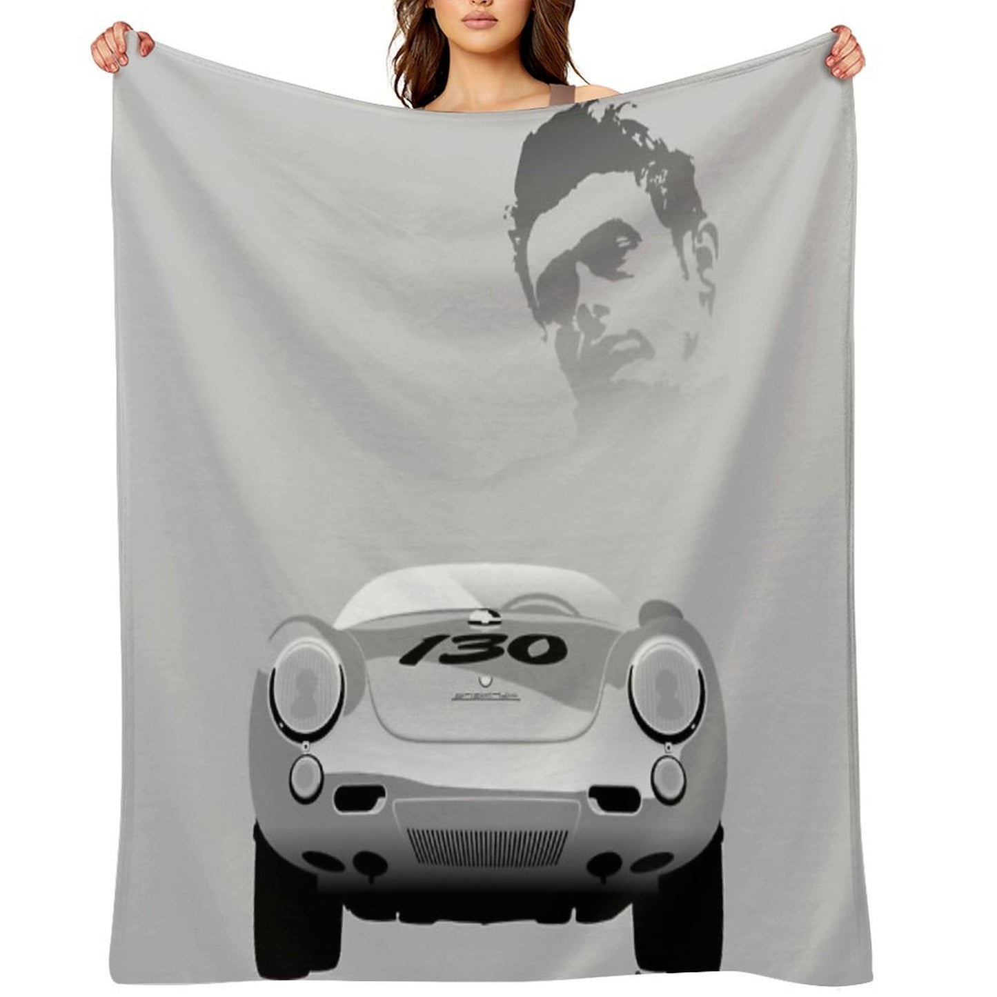 James Dean's Spyder 550 Throw Blanket