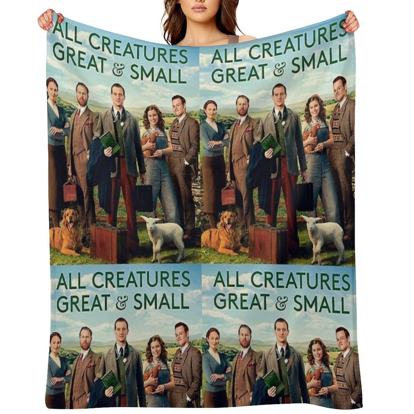 All Creatures Great And Small Vintage Throw Blanket