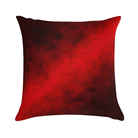 Red Smoke Soft Shrink-Resistant Throw Pillow