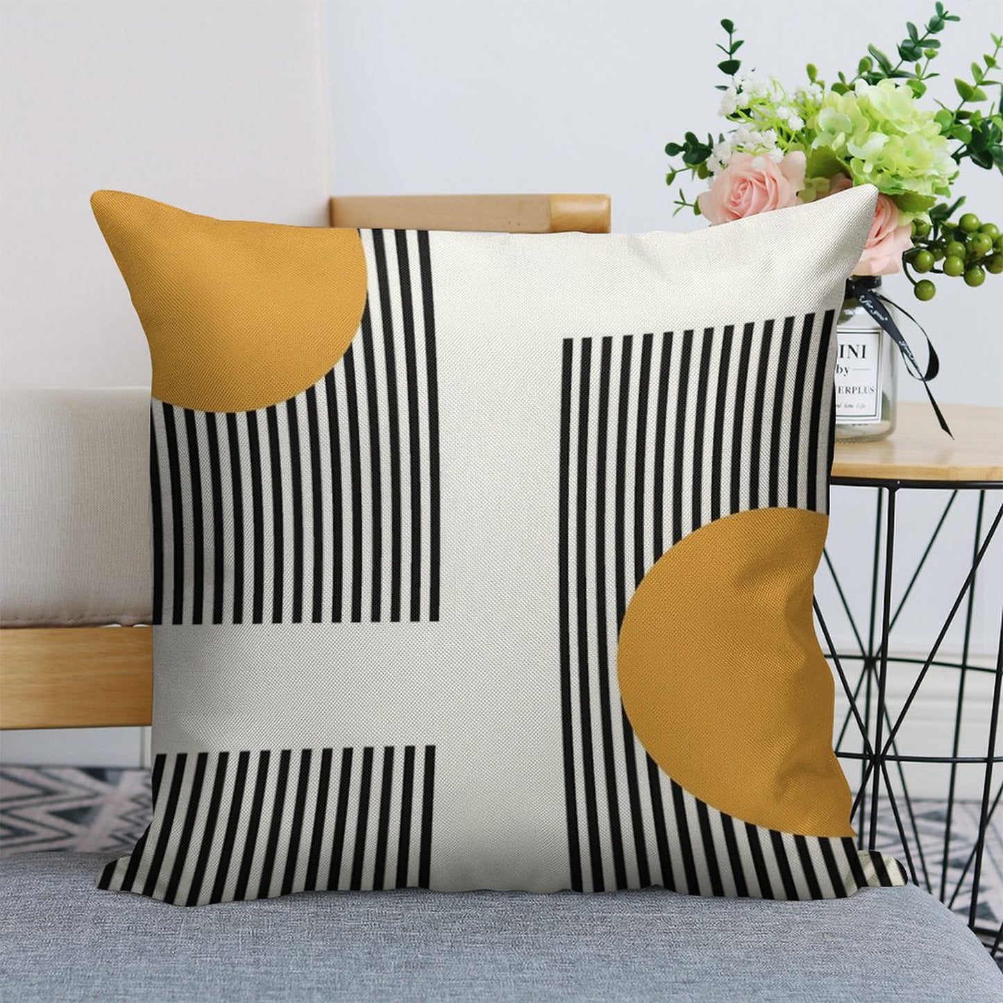 Bauhaus #16 Linen Throw Pillow Cover