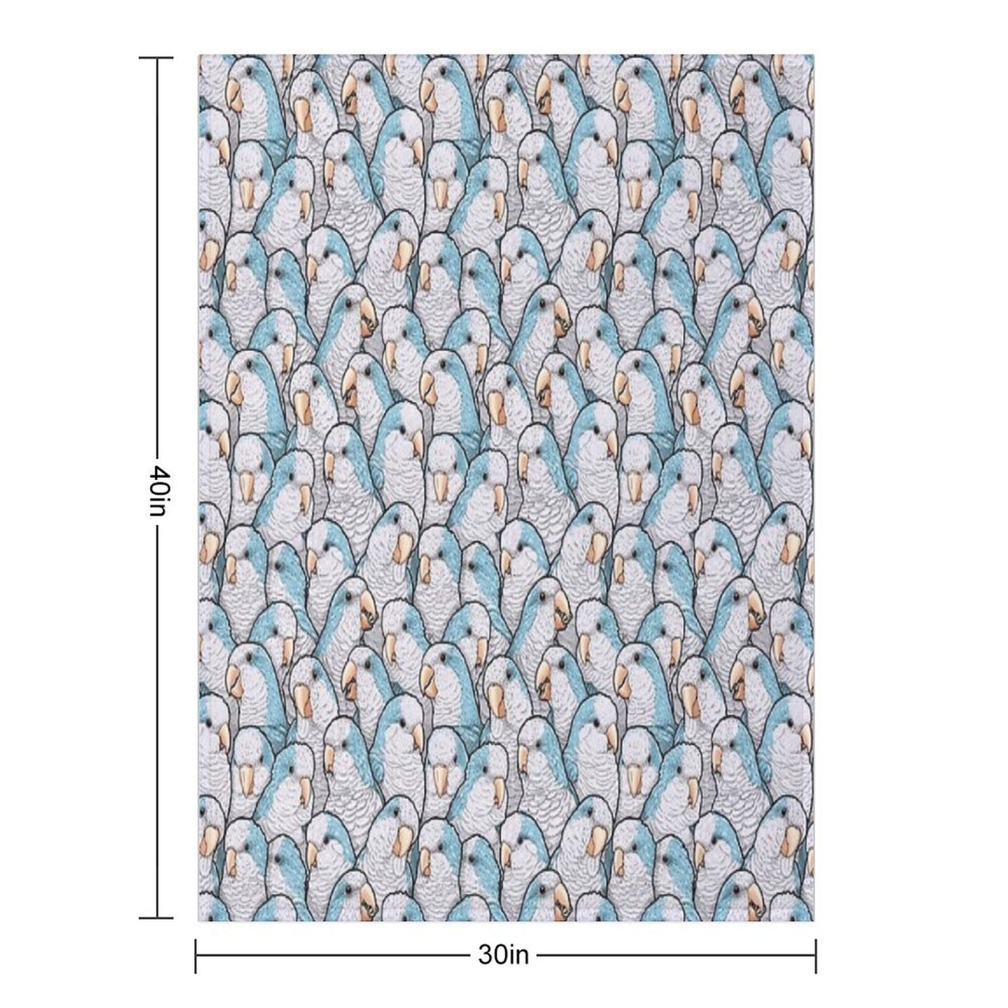 Blue Quaker Monk Parakeets Throw Blanket
