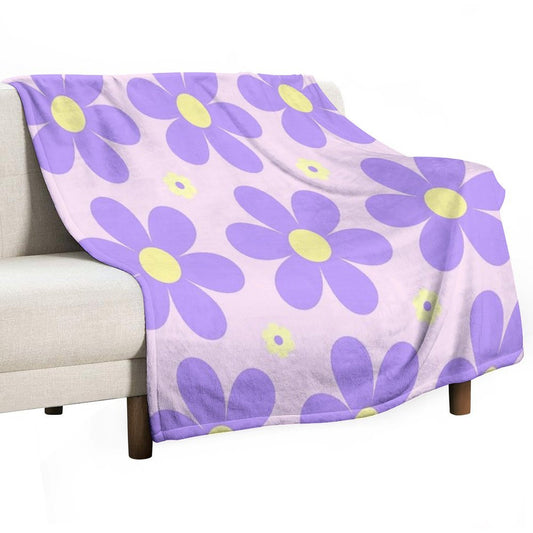 Spring Flowers (Lavender) Throw Blanket