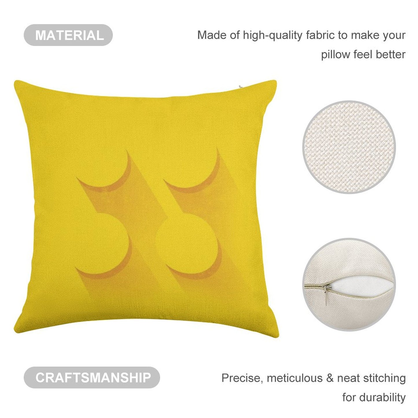 Yellow Brick Linen Throw Pillow Cover