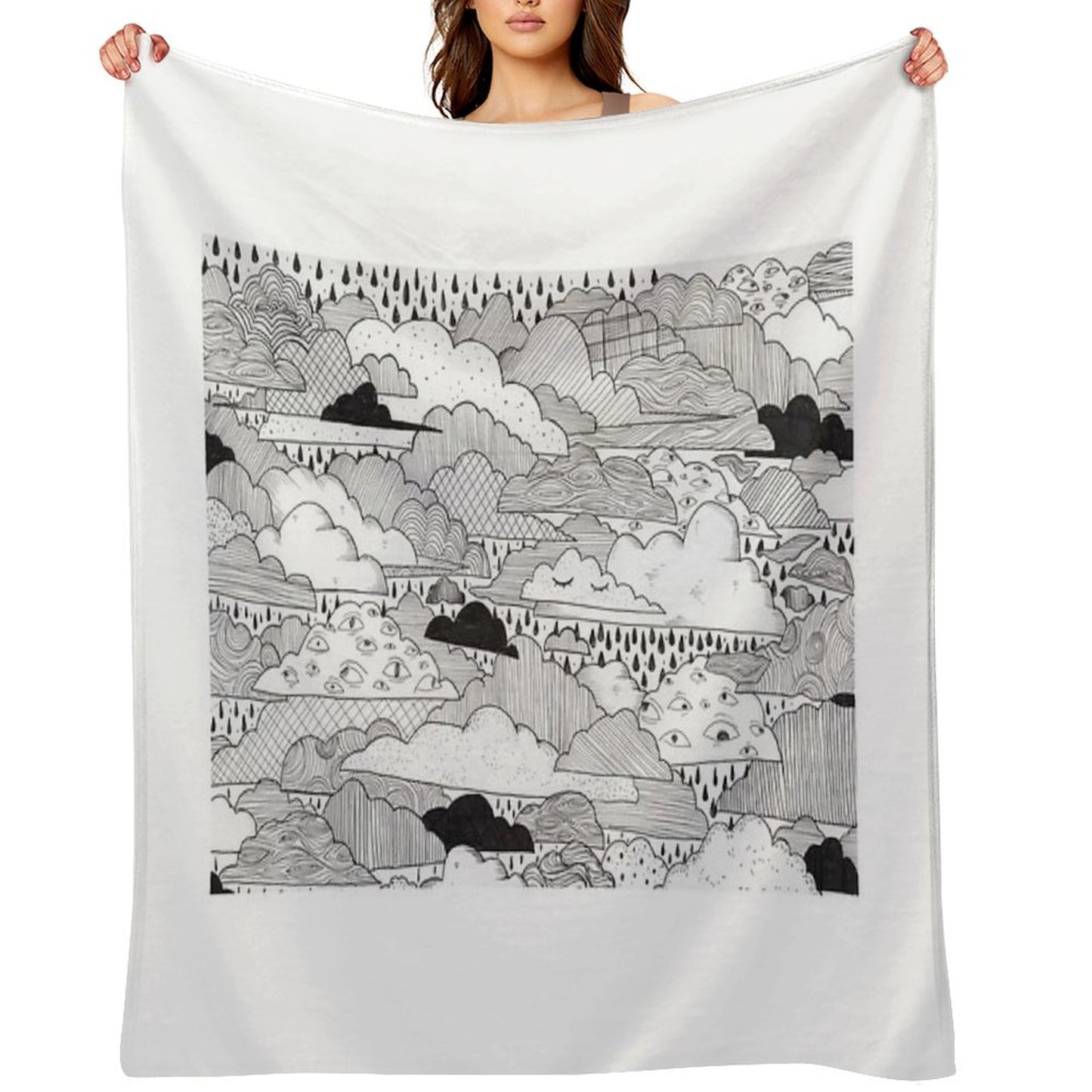 Clouds Throw Blanket
