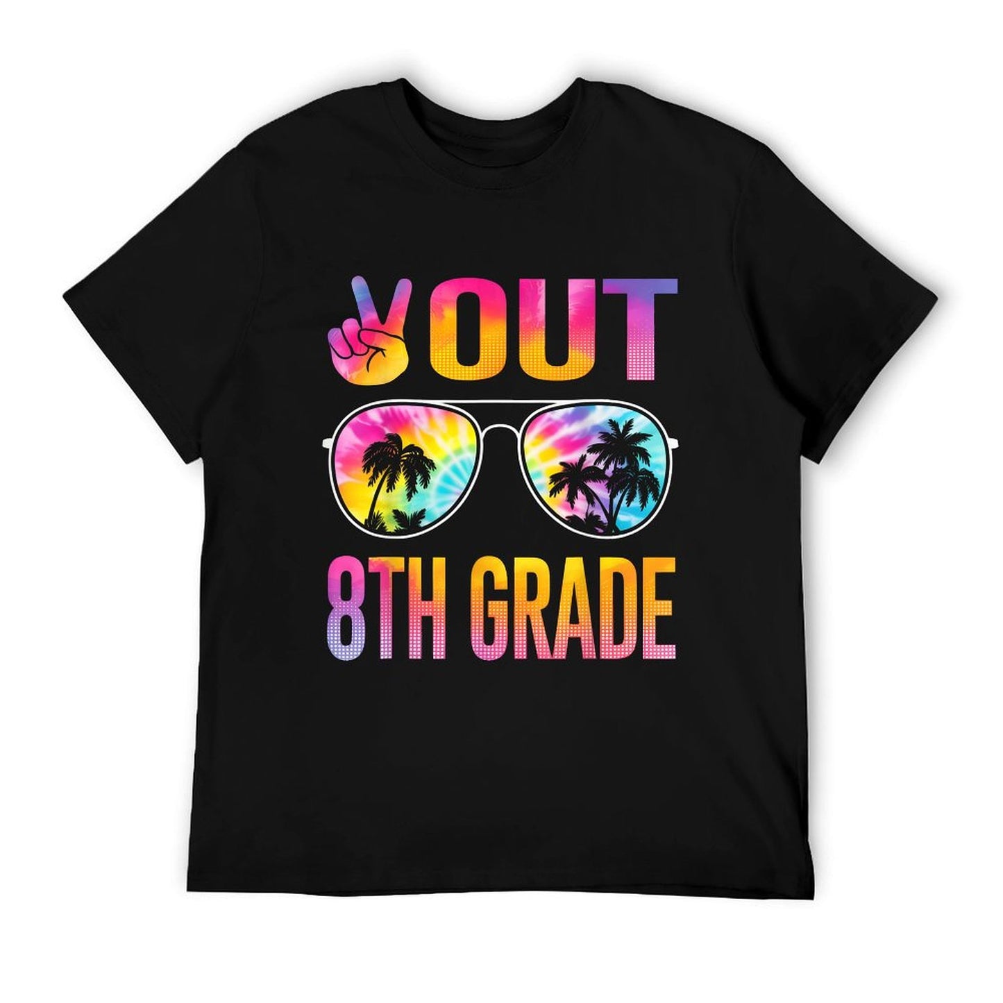 Peace Out 8th Grade Tie Dye Graduation Last Day Of School T-Shirt