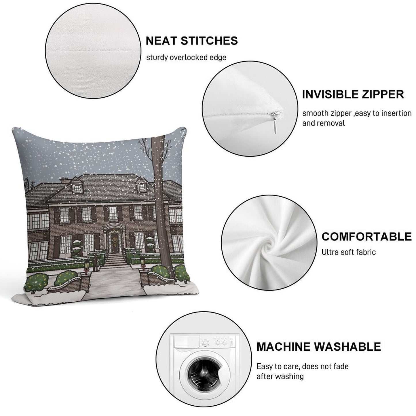 Home Alone Christmas Soft Warmth Comfort Throw Pillow
