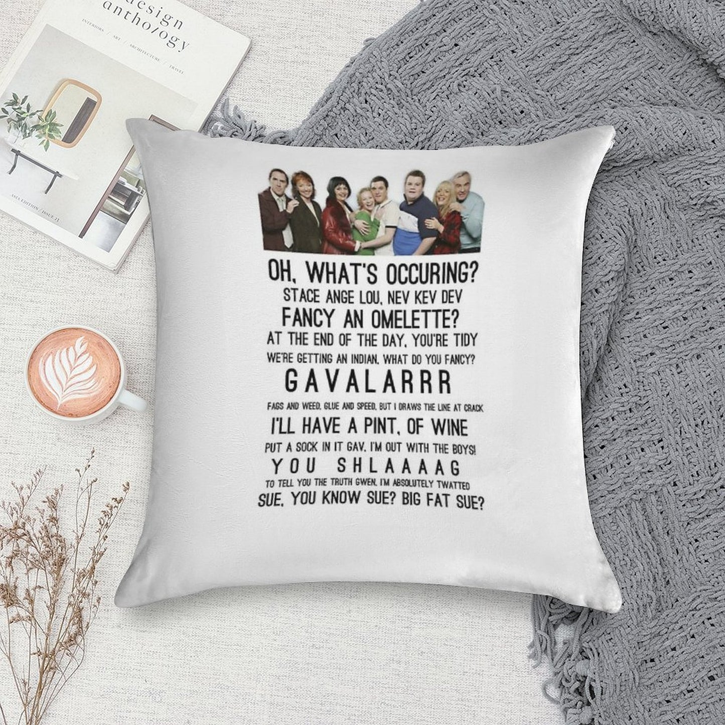 Gavin And Stacey Soft Home Decor Throw Pillow