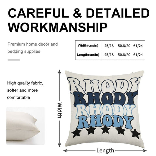 University of Rhode Island Pride Linen Throw Pillow Cover
