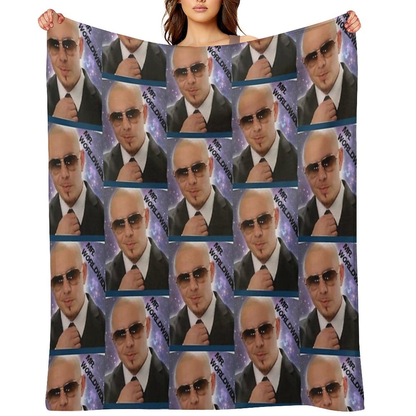 Mr Worldwide Throw Blanket