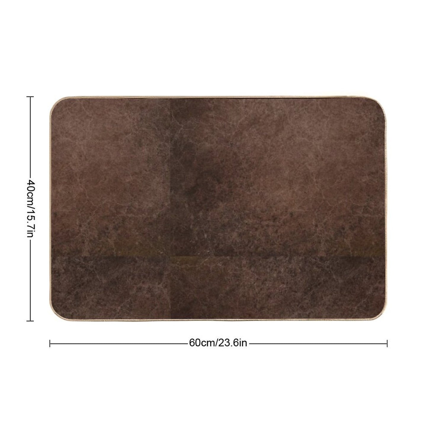 Dark Coffee Grounds Brown Marble Paint Swirl Design Bath Mat