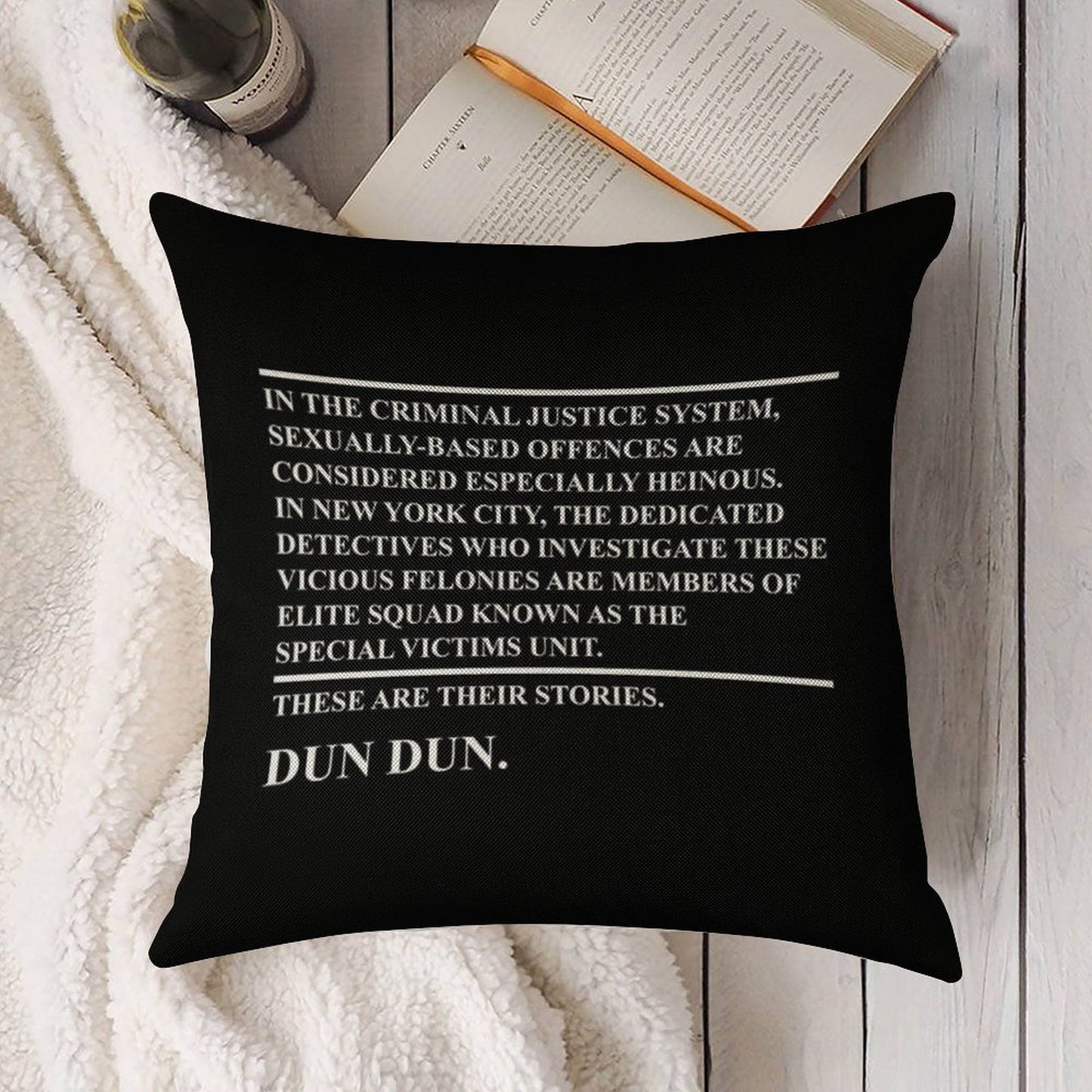 Law & Order Svu Linen Throw Pillow Cover