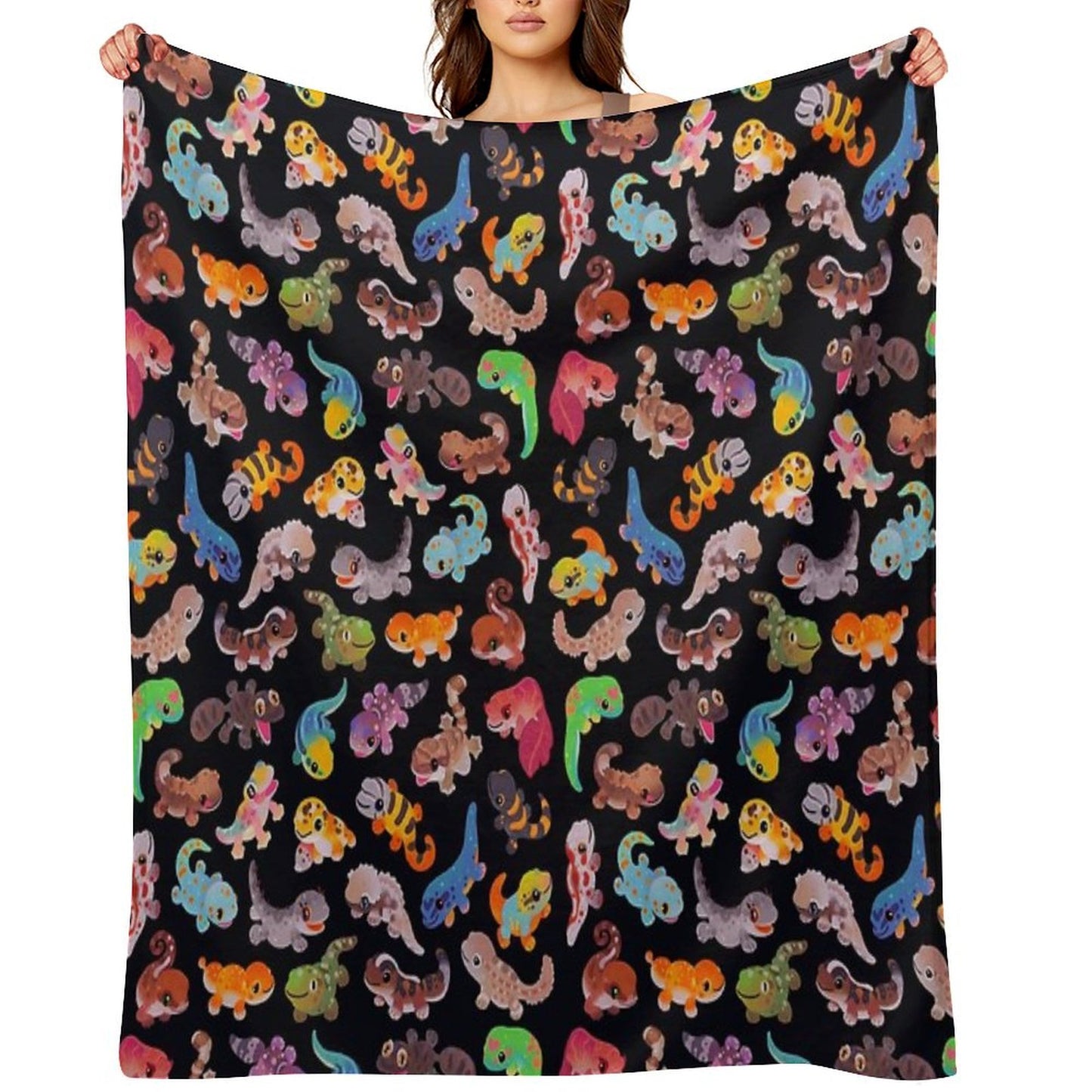 Gecko - Dark Throw Blanket