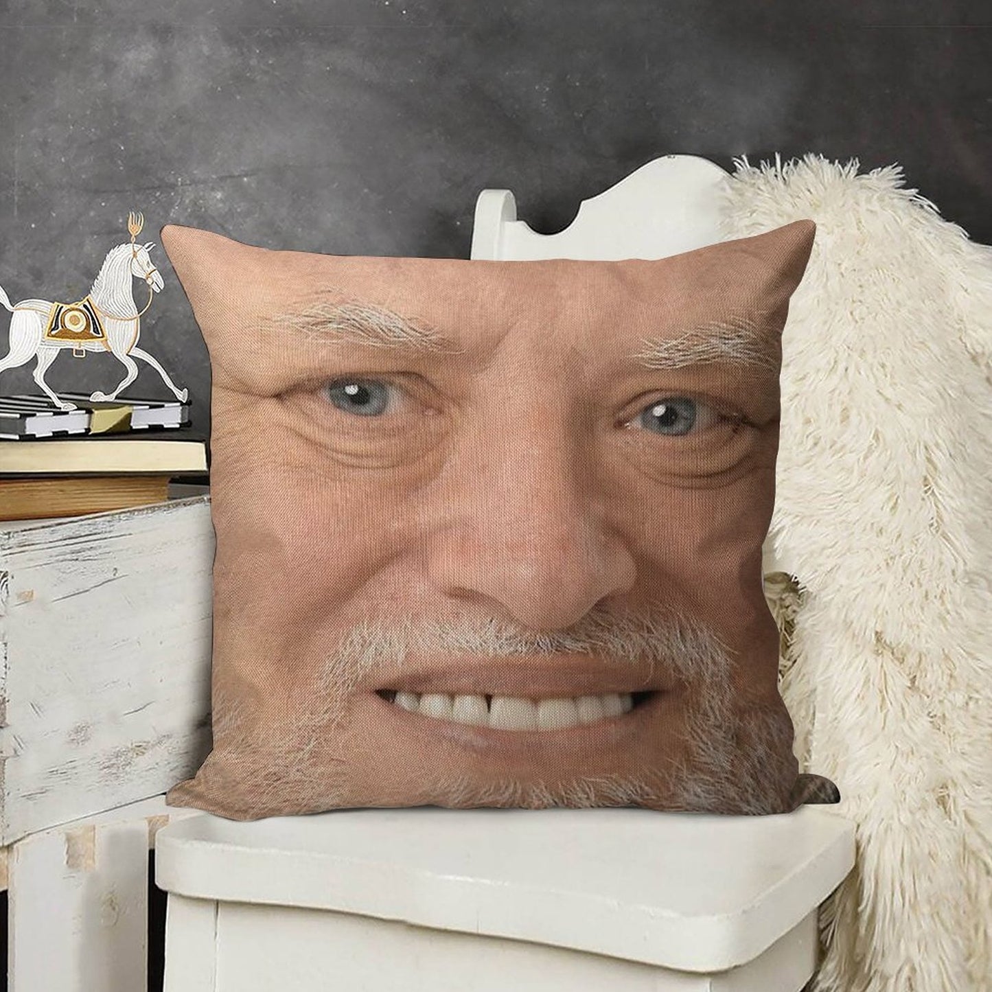 Hide The Pain Harold High Definition Linen Throw Pillow Cover