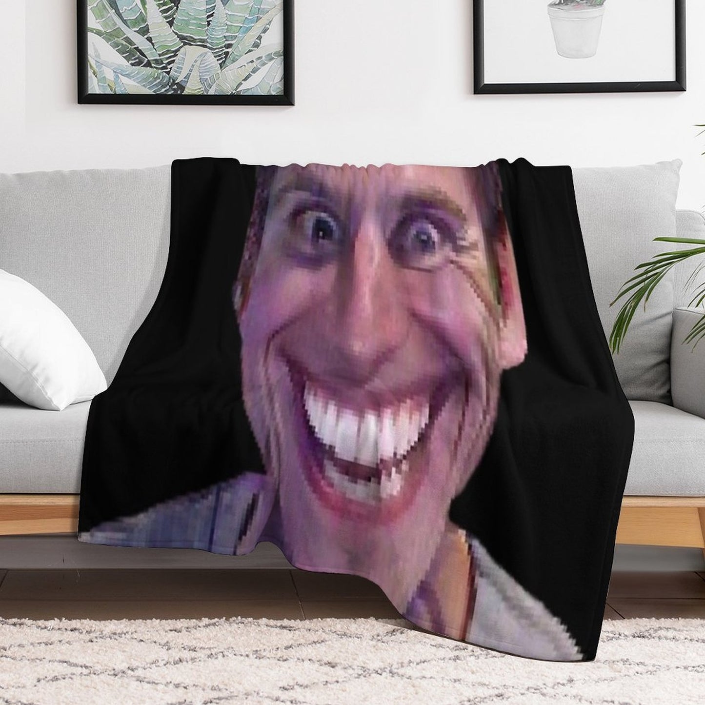 SUS OMEGASUS OMG SUSGUY FACE!!! Throw Blanket