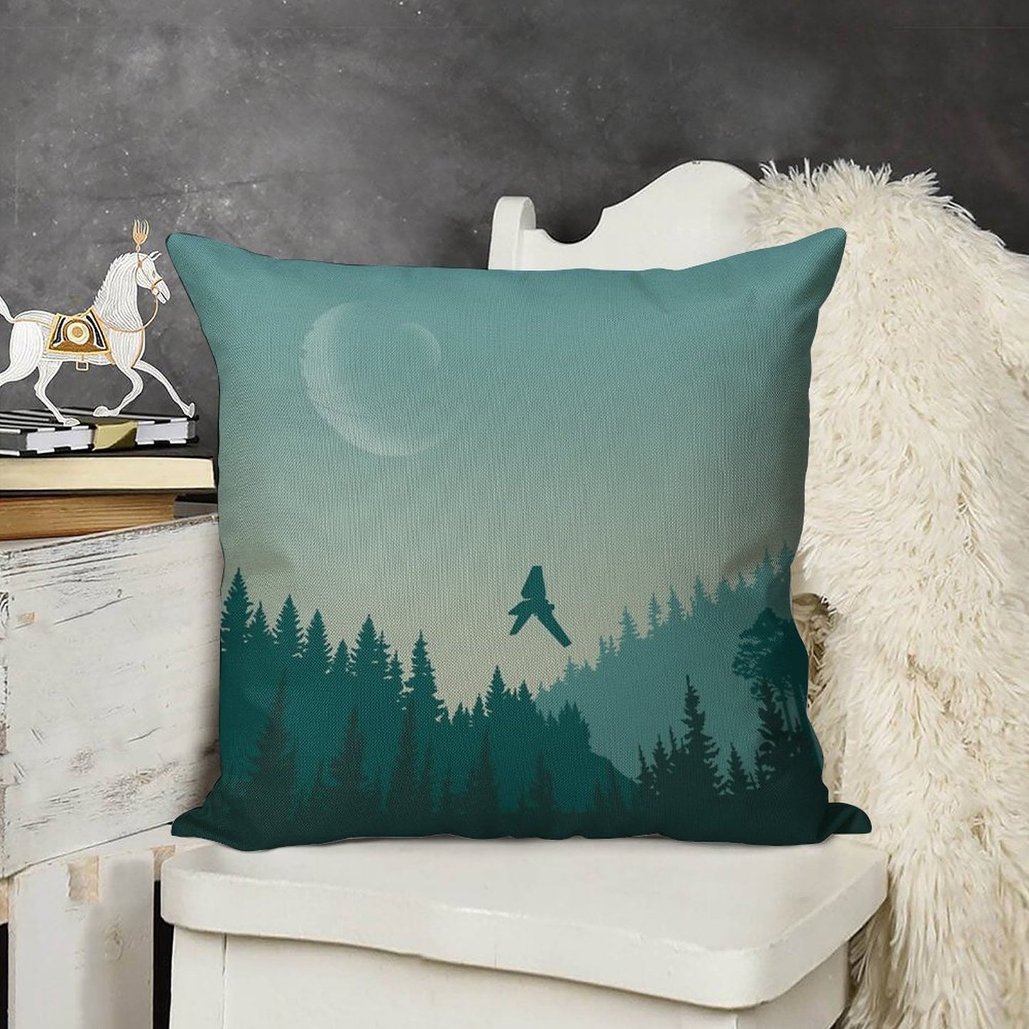 Endor Poster Linen Throw Pillow Cover