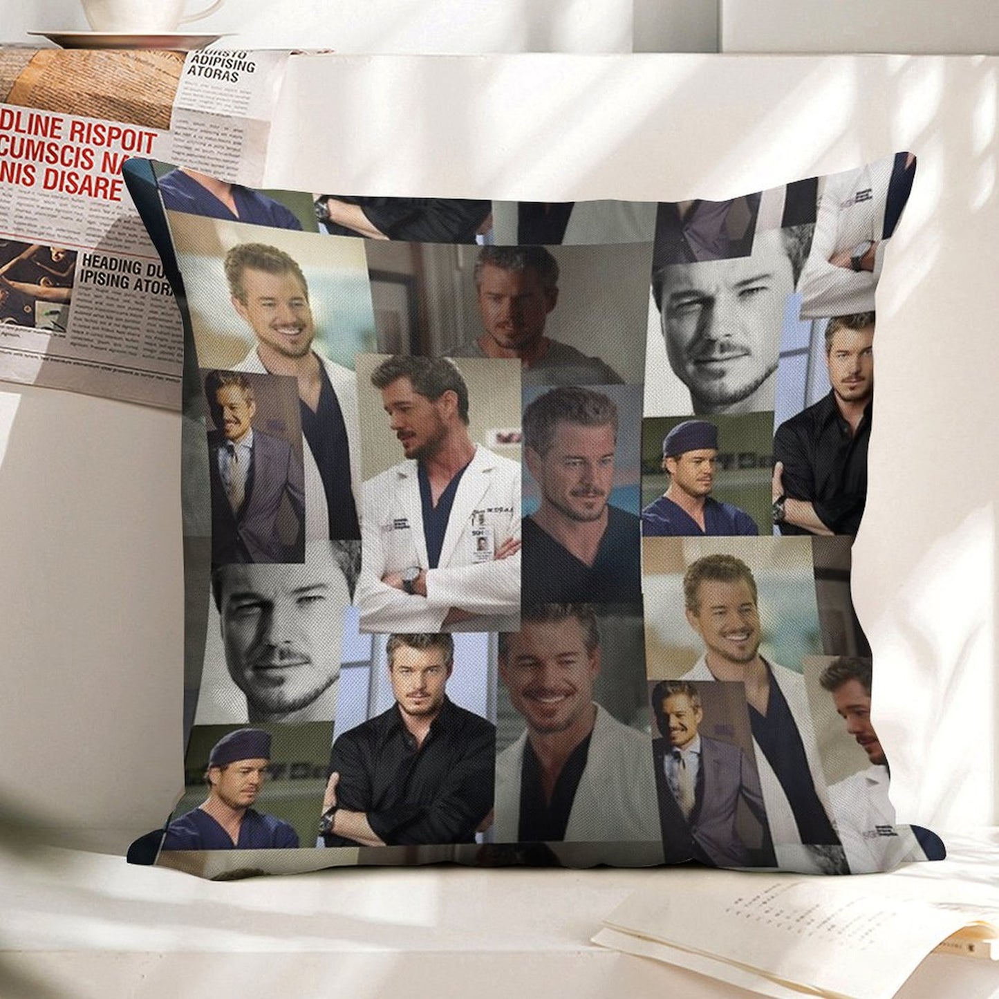 Mark Sloan Linen Throw Pillow Cover