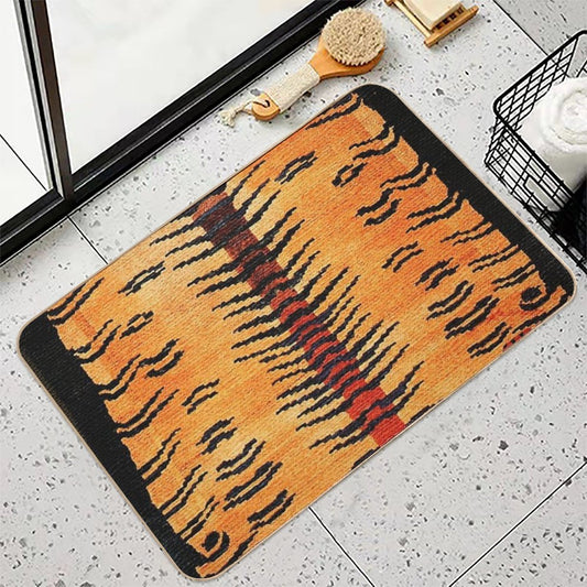 Tibetan Antique Tiger Rug Print Bath Mat