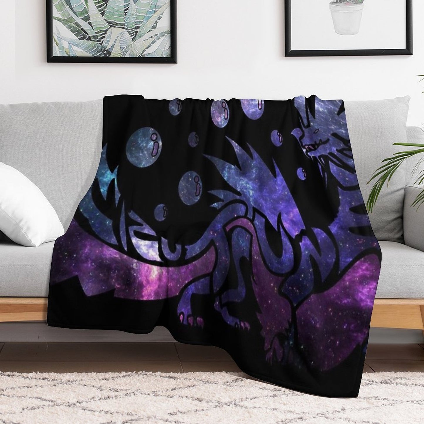 Monster Hunter World - Mizutsune (Galaxy Design) Throw Blanket