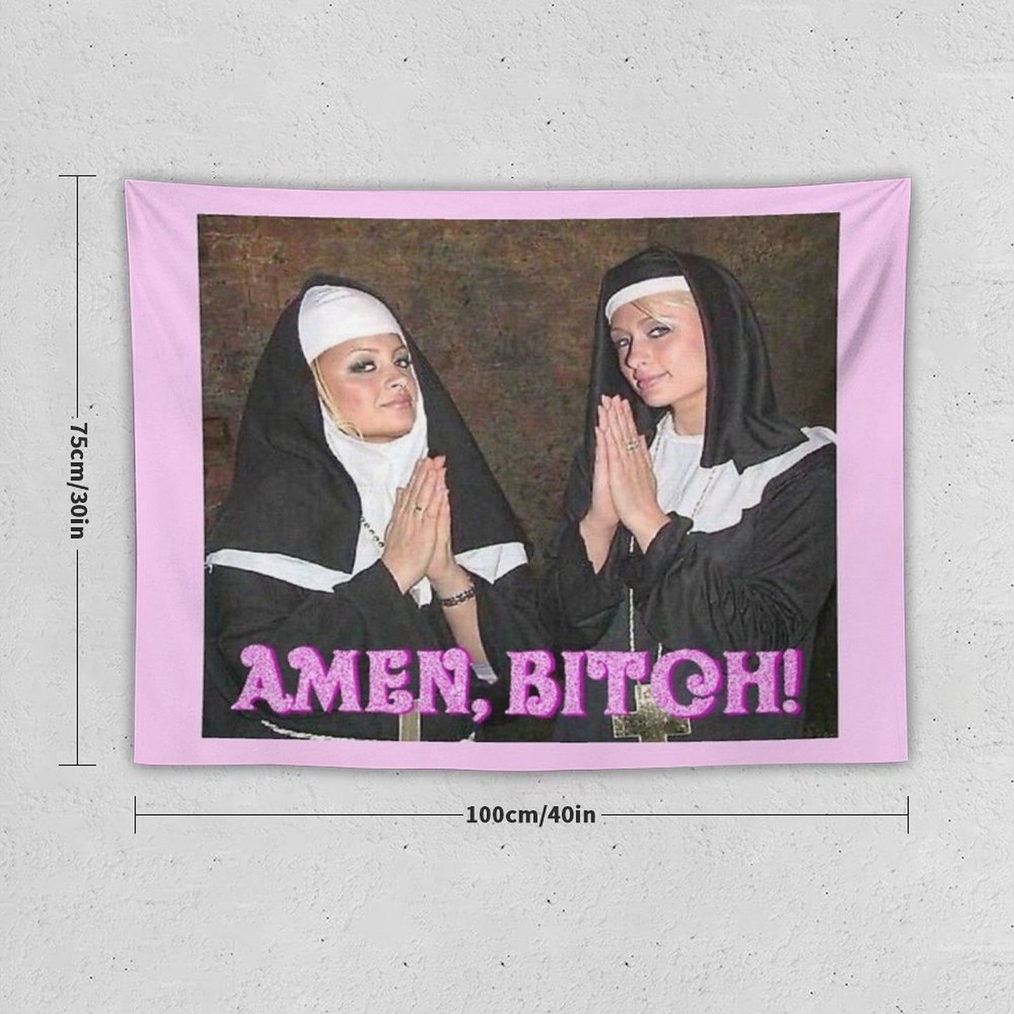 Paris Hilton And Nicole Richie Nuns Tapestry
