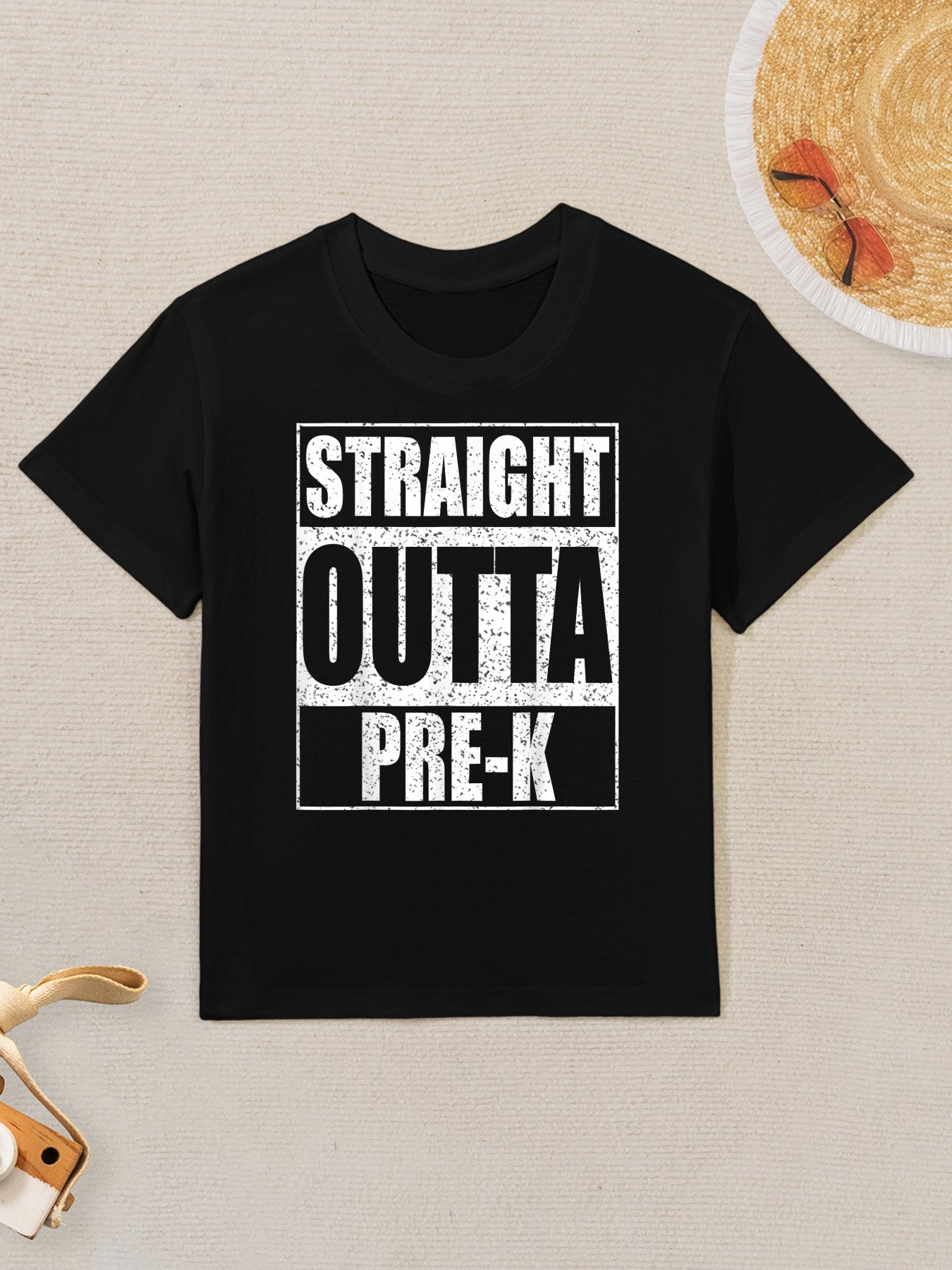 Straight Outta Pre-K Preschool Boy Girl Graduation Kids T-Shirt
