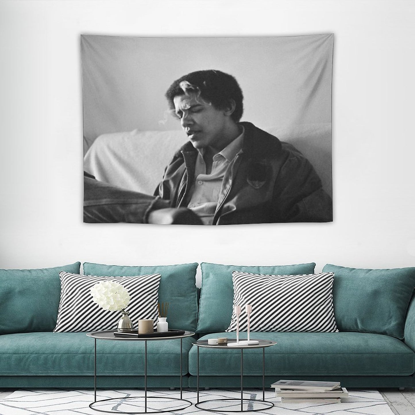 Young Obama Tapestry