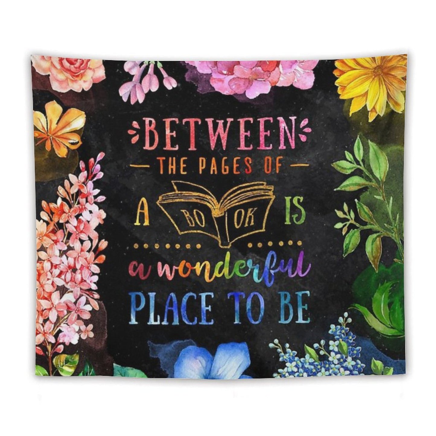 Between The Pages (black) Tapestry