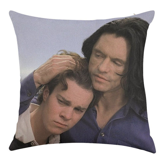 The Room Tommy Wiseau Linen Throw Pillow Cover