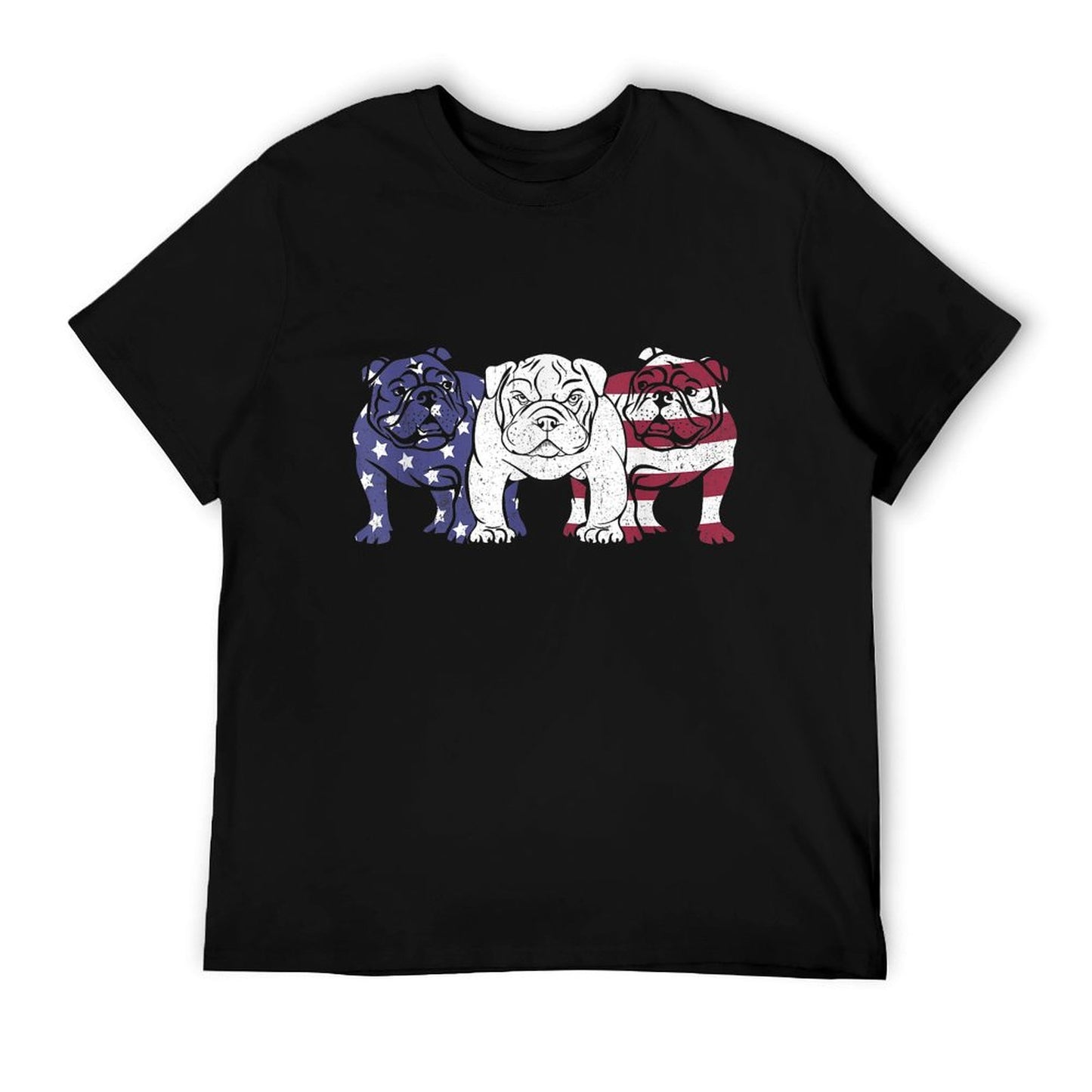 Unique English Bulldog Dog American Flag Retro Puppy Lover T-Shirt