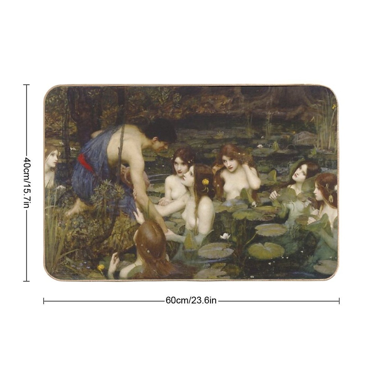 Hylas And The Nymphs - John William Waterhouse Bath Mat