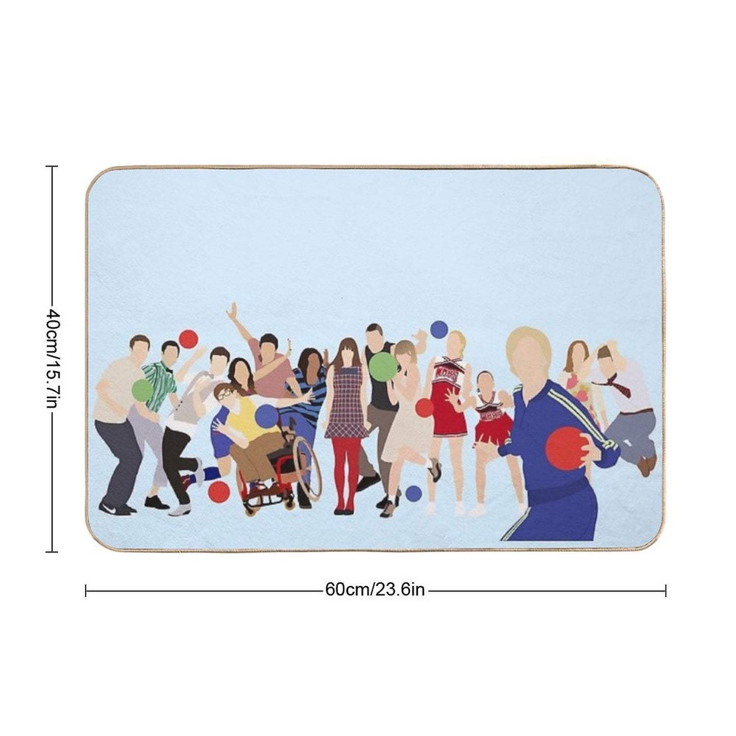 Glee Characters Bath Mat