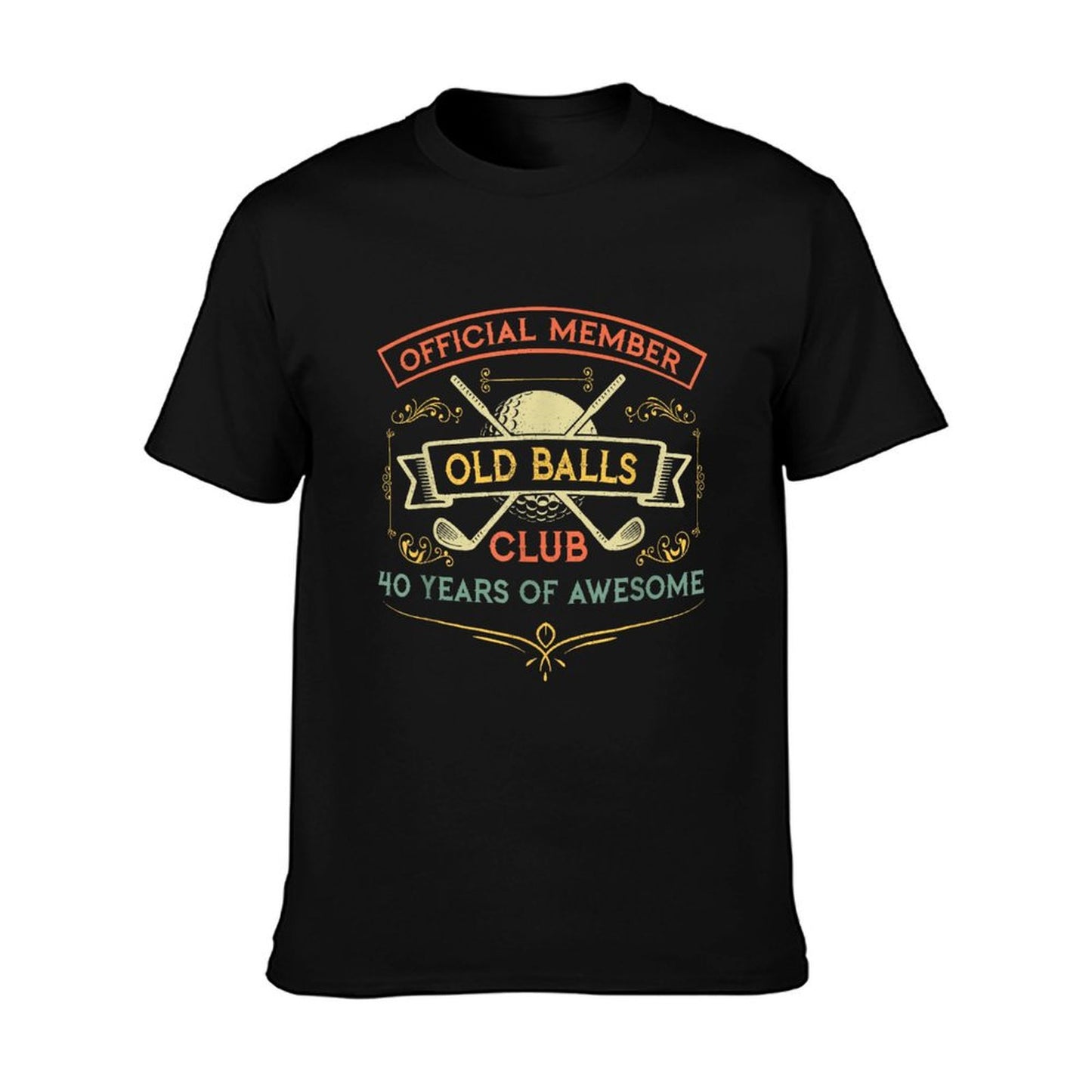 Mens Funny 40th Birthday Old Balls Club 40 Year Old Golfer T-Shirt