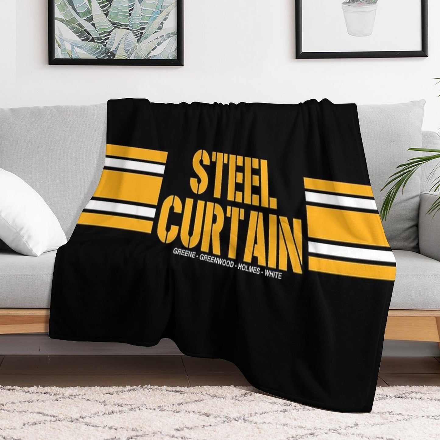 STEEL CURTAIN Throw Blanket
