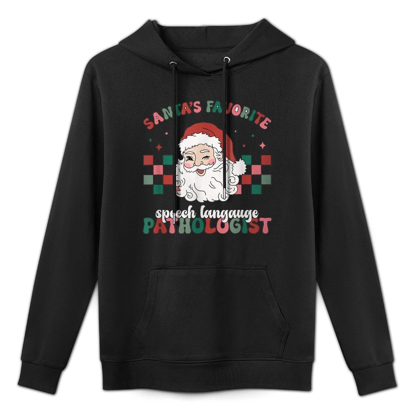 Retro Santas Favorite Speech Language Christmas SLP Moisture-Wicking Hoodie