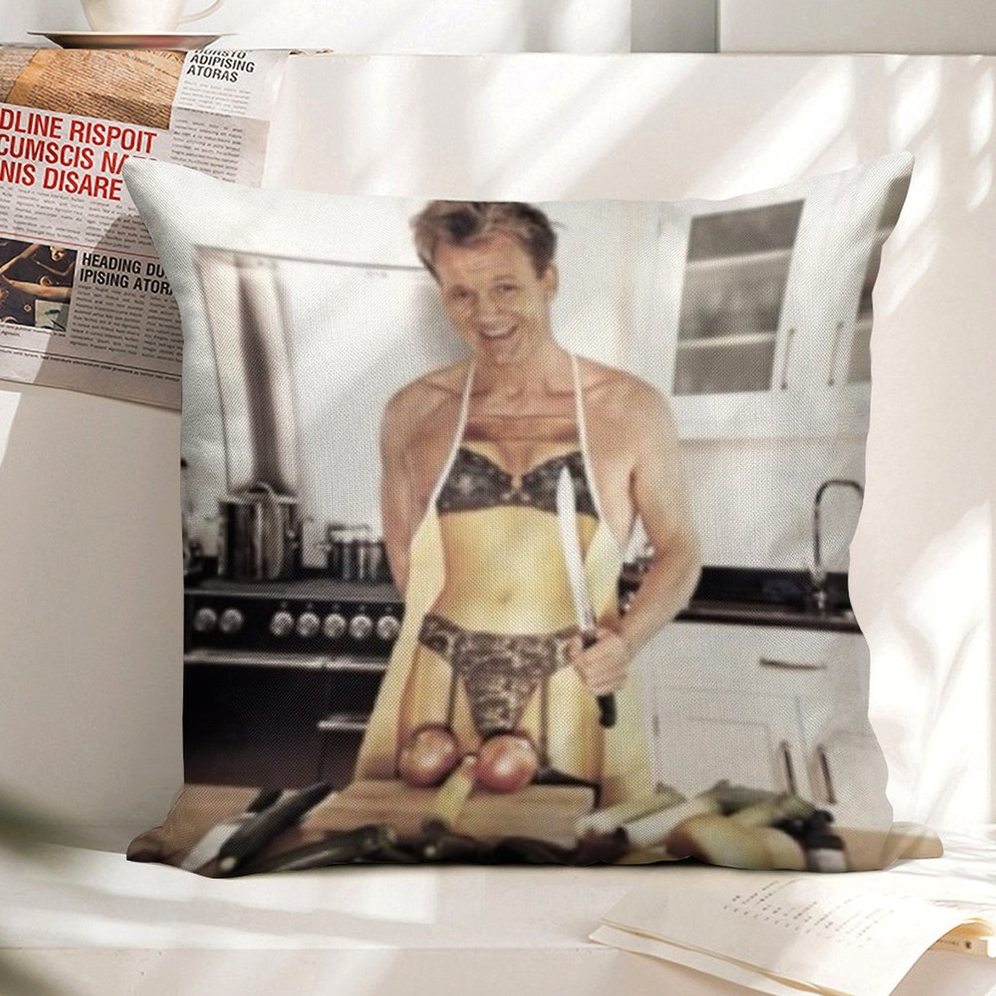 Sexy Gordon Ramsay Linen Throw Pillow Cover