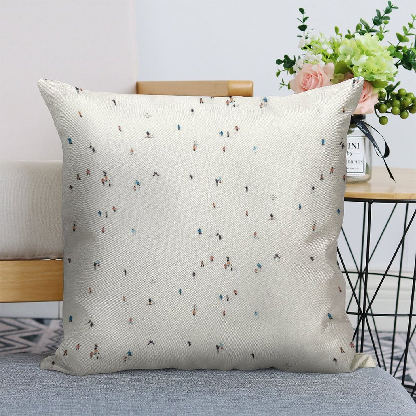 Ski Slopes Linen Throw Pillow Cover