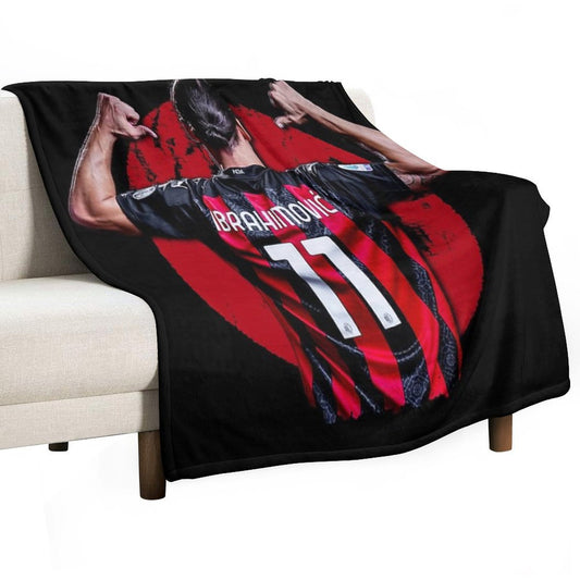 Zlatan Ibrahimovic Ac Milan Throw Blanket