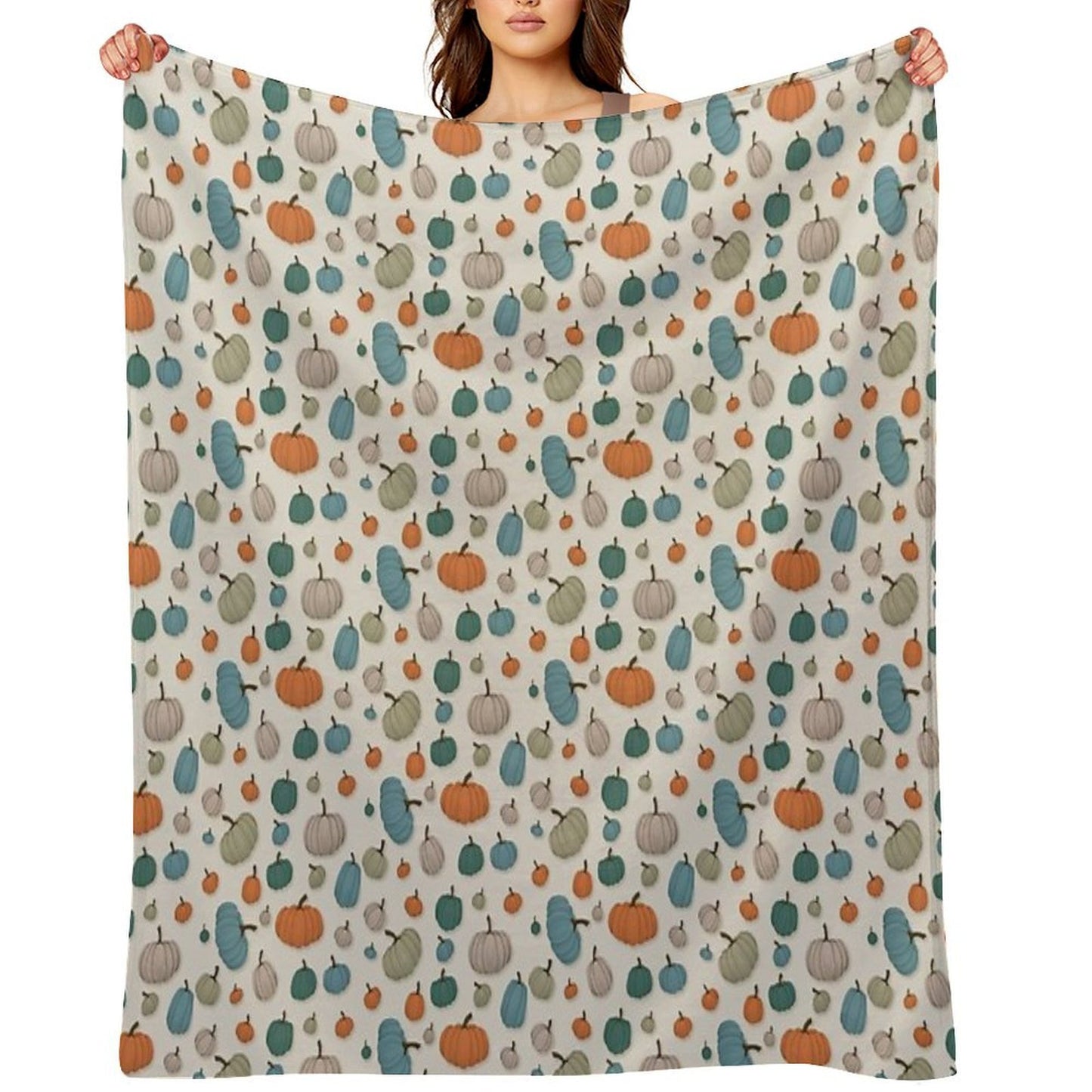 Painterly Pumpkins Throw Blanket