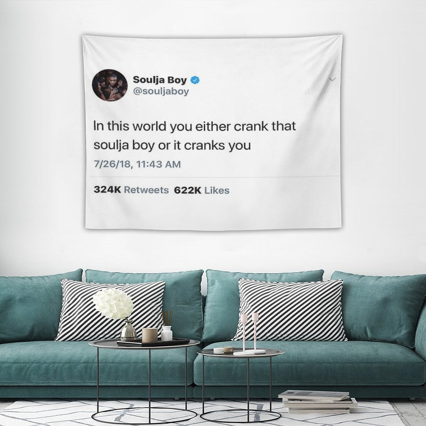 Soulja Boy Tweet Tapestry