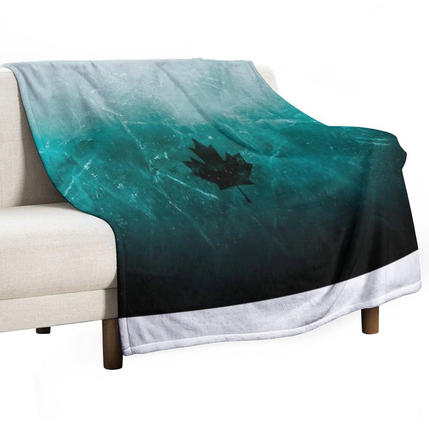Black Ice Design Throw Blanket