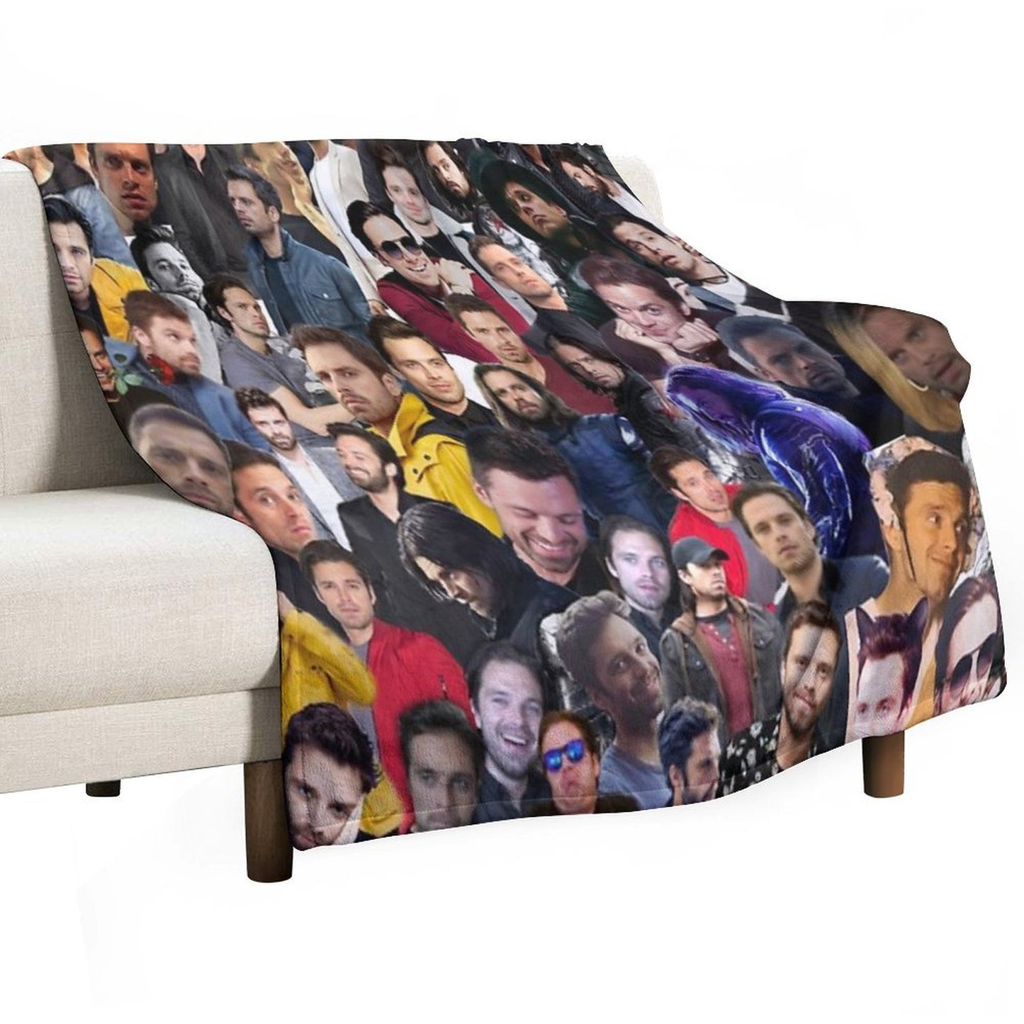 Sebastian Stan College Throw Blanket