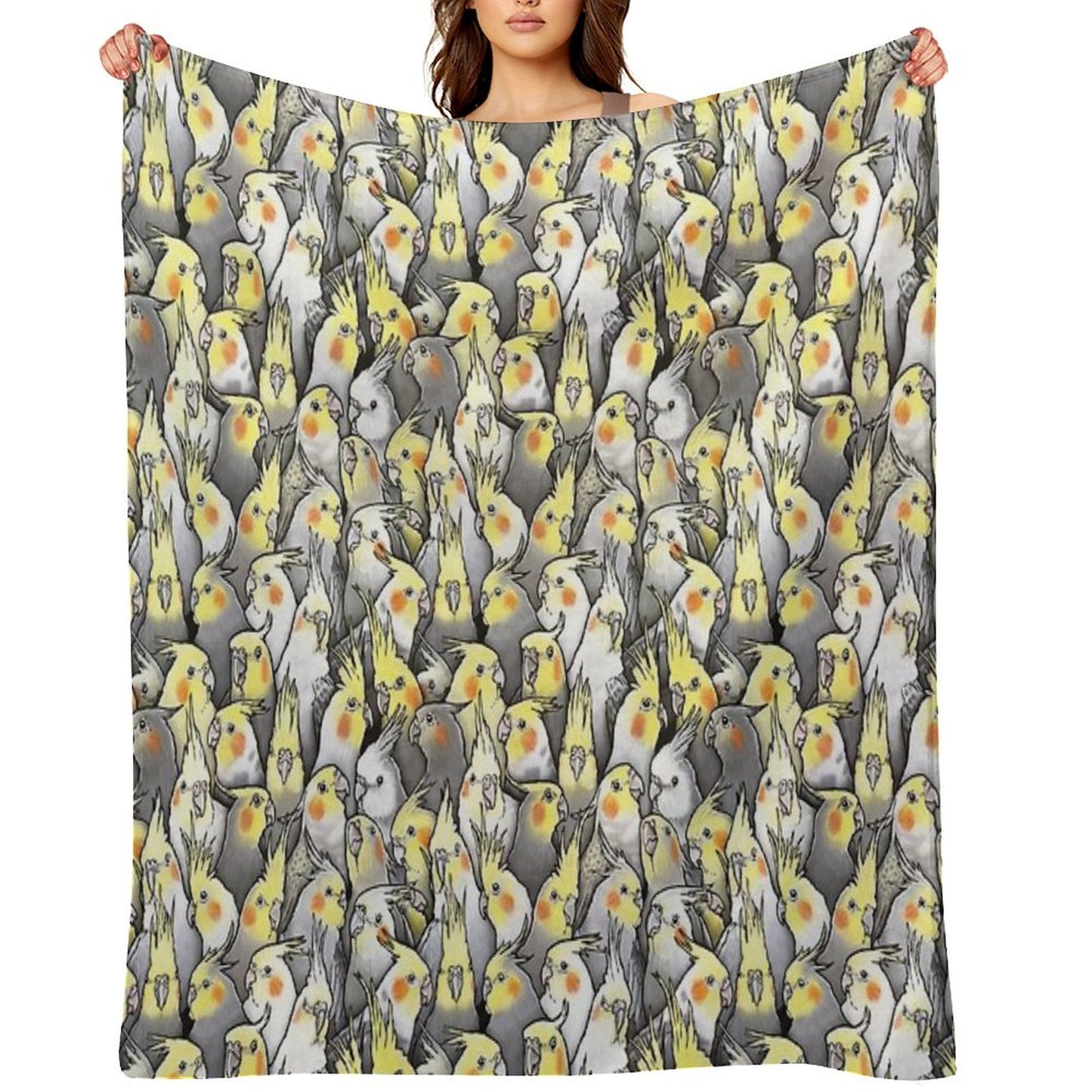 Cockatiels Galore Throw Blanket