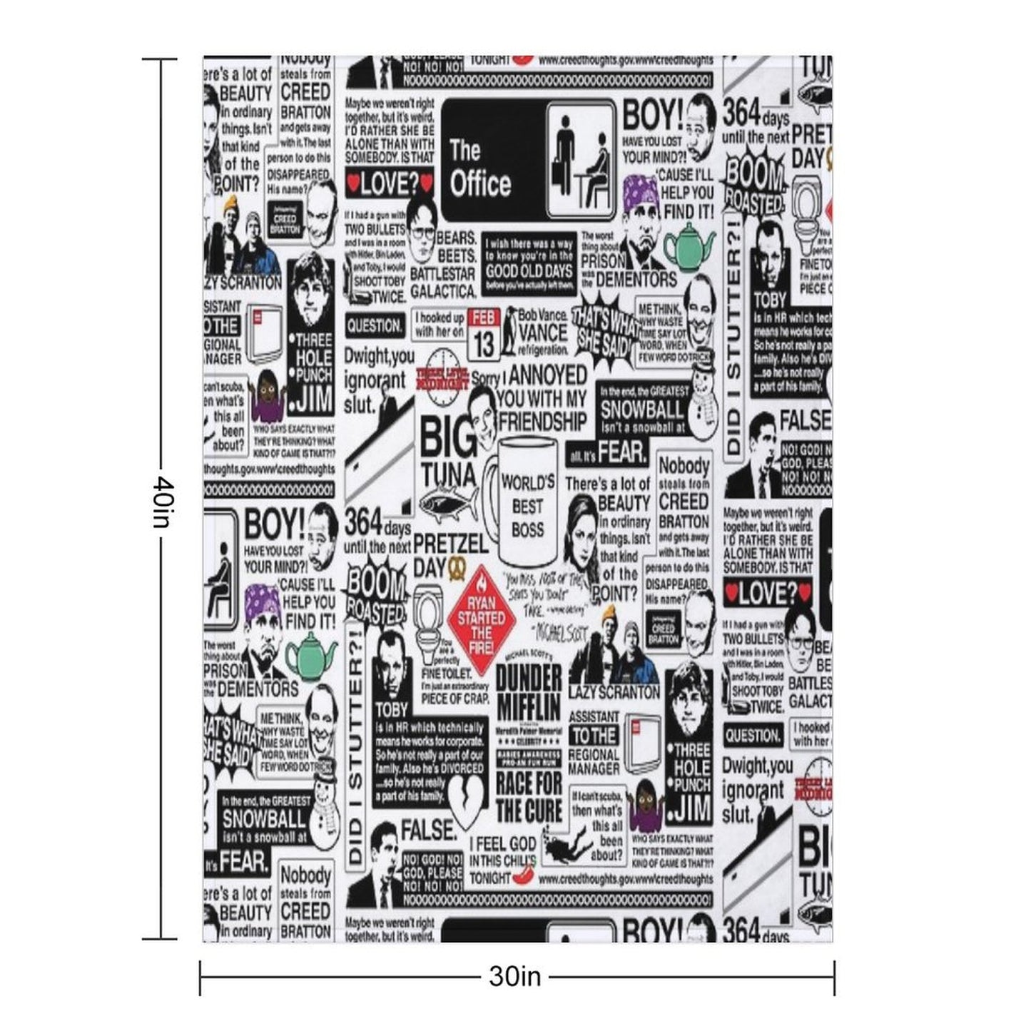 Wise Words From The Office - The Office Quotes (Variant) Throw Blanket