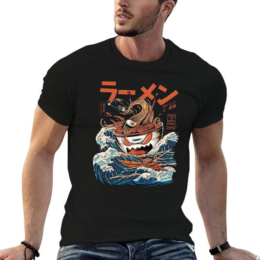 The Black Great Ramen Rolled Sleeves T-Shirt