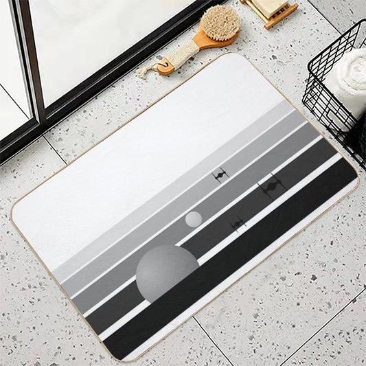 SUNSET BLACK AND WHITE Bath Mat