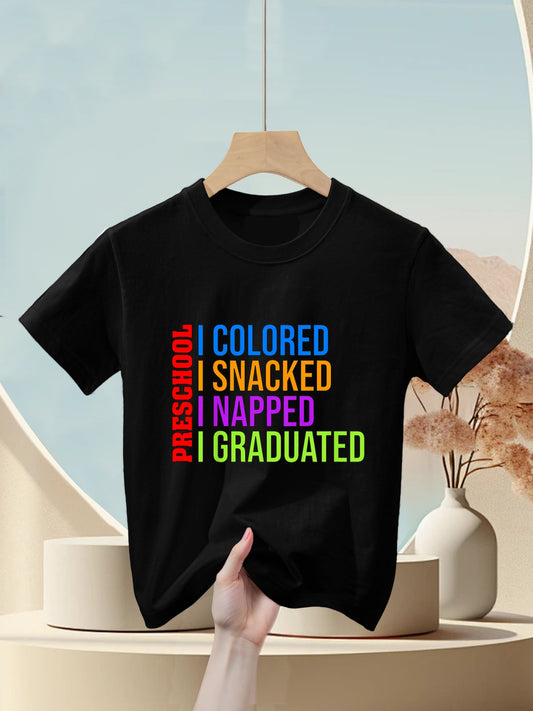 Preschooler Graduation - Preschool Graduation Boy Girl Kids T-Shirt