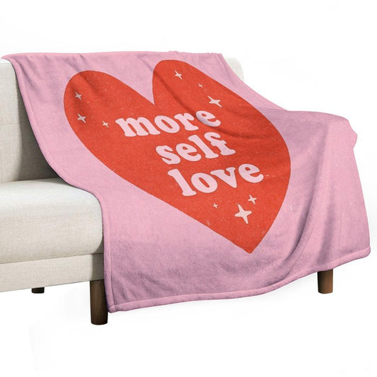 More Self Love {Pretty in Pink & Retro Red) Throw Blanket