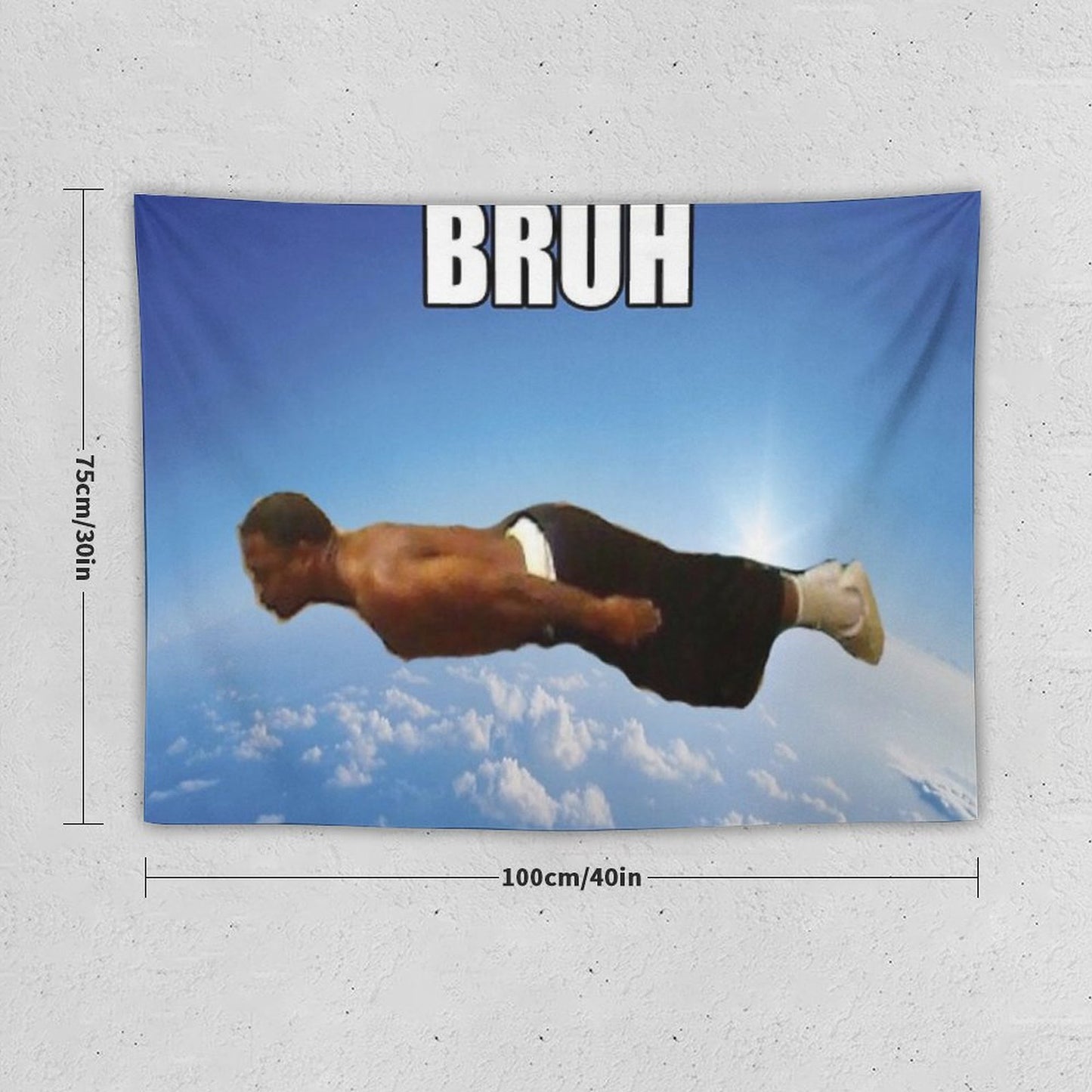 Bruh Flying Midget Tapestry