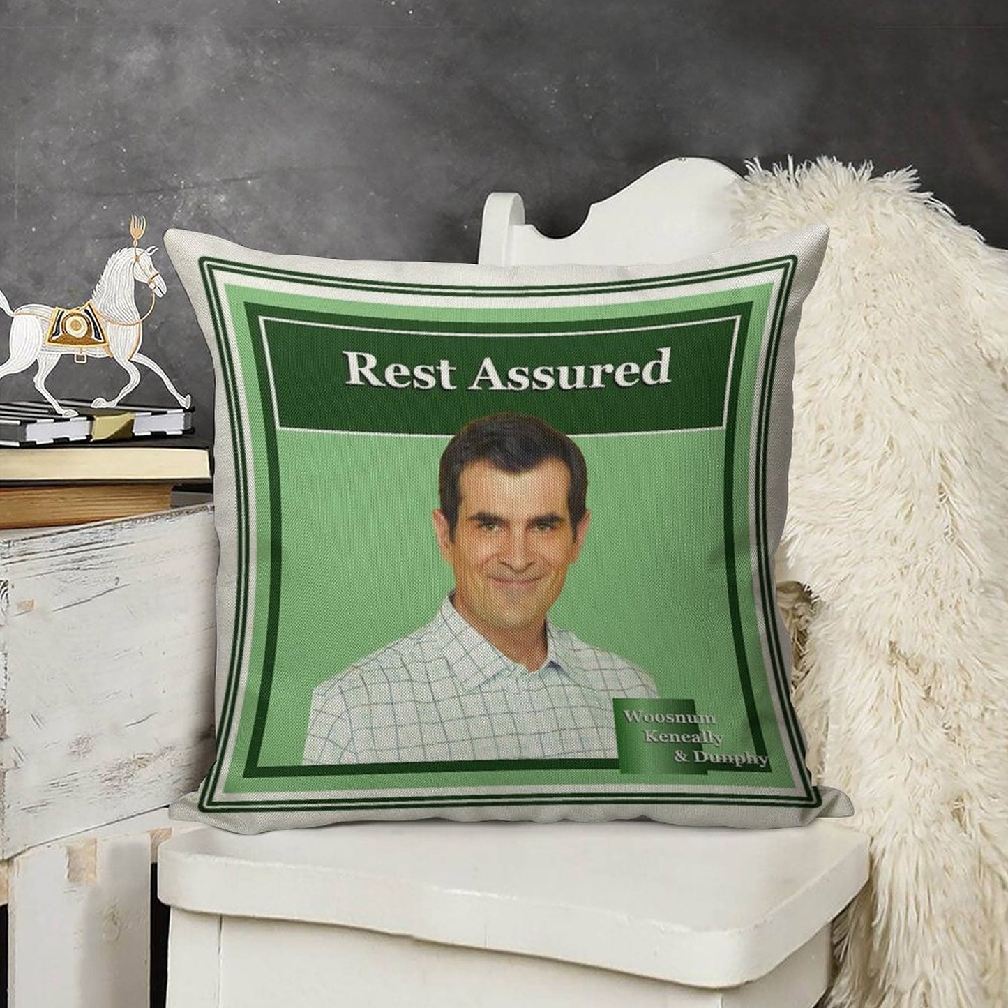 Phil Dunphy Rest Assured Linen Throw Pillow Cover